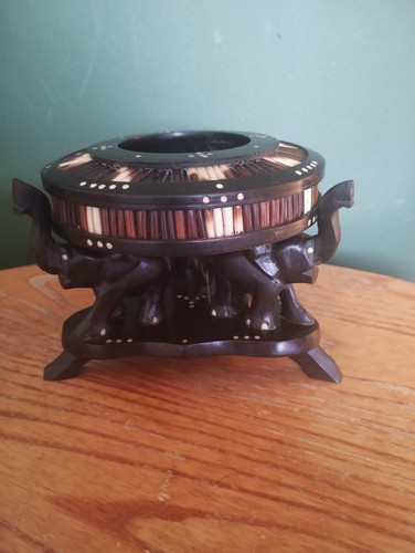 Antique ebony porcupine - ebony,