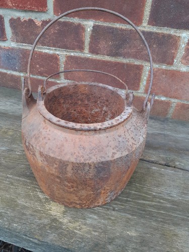 Antique glue pot heavy cast - antique,