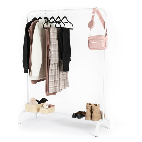 Livivo white clothing rail - livivo,
