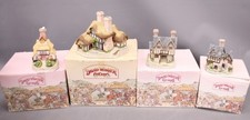 4x Vintage 1980s/90s DAVID WINTER COTTAGES Hand Painted British Ornaments - C53