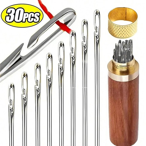 Self threading needles - self,