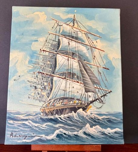 Vintage oil painting - vintage, painting-clipper