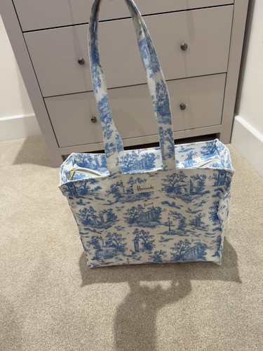 Harrods tote bag blue white - tote,