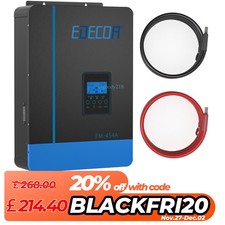 Solar Hybrid Inverter 48V 3800W 4000VA 240V MPPT 80A Off Grid PV 55-450V UPS