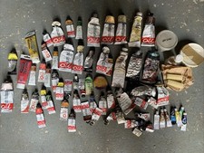 Job Lot Used Assorted Oil Paints Tubes Various Sizes Daler Rowney & More Artist