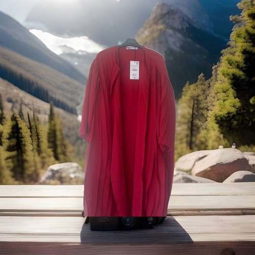 Zara red coat cardigan - zara,