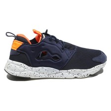 REEBOK Furylite Mens Low Top Trainers Navy Blue & Orange Synthetic UK 9