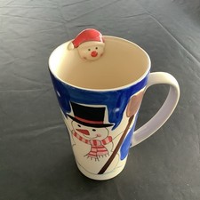 Christmas Snowman Ceramic  Mug With Santa  