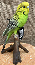 Budgie Budgerigar Green Ornament Indoor Outdoor Vivid Arts Height 16cm