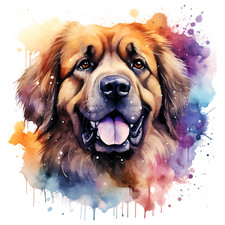 4x 18x18 cm Leonberger car