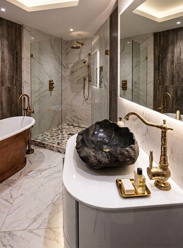 Hand carved natural stone - hand‑carved,