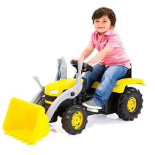 `Kids Dolu Pedal Digger` Ride On Tractor Yellow Excavator Brand New. RRP. £89.99
