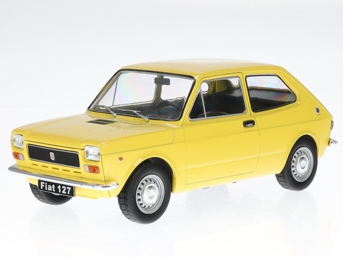 Fiat 127 yellow diecast model