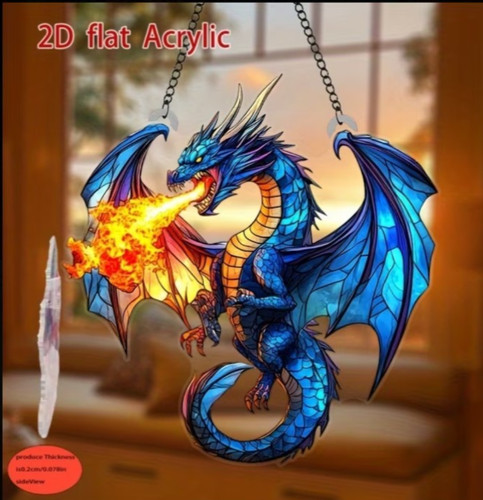 Fire dragon dreamcatcher - fire,
