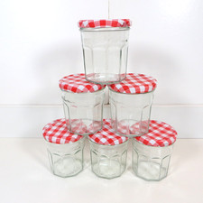 6x Bonne Maman Glass Jam Jars