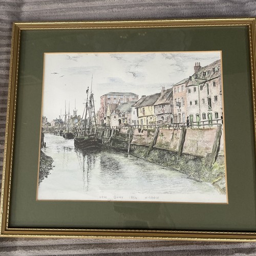 Wisbech framed vintage print - vintage,