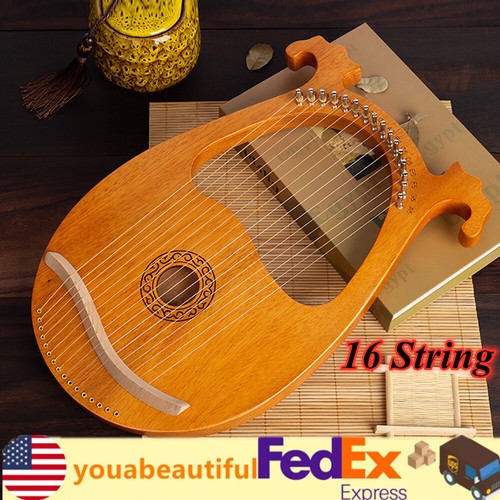 Vintage strings lyre harp - vintage, 16