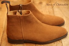 Paul Smith Alan Tan Brown Suede Zip Up Boots Shoes Mens UK 8 US 9 EU 42