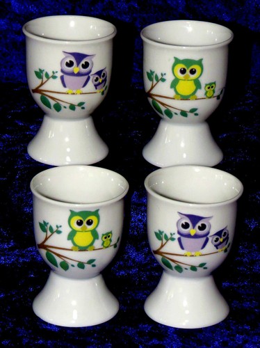 Set ceramic cute owl - of,