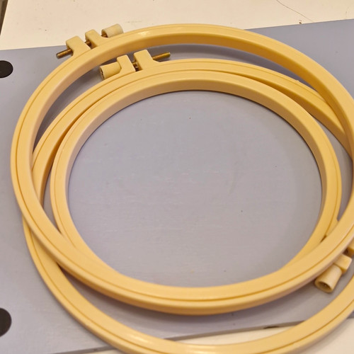 Plastic round embroidery hoop - plastic,
