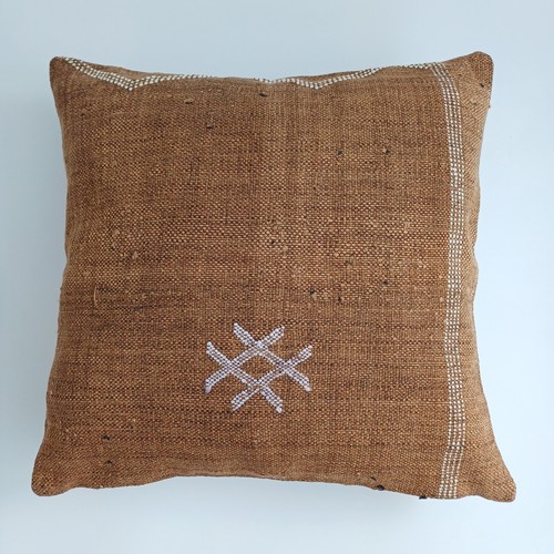Moroccan cactus silk cushion - moroccan,