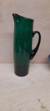 Vintage Dark Green Glass Thin Jug