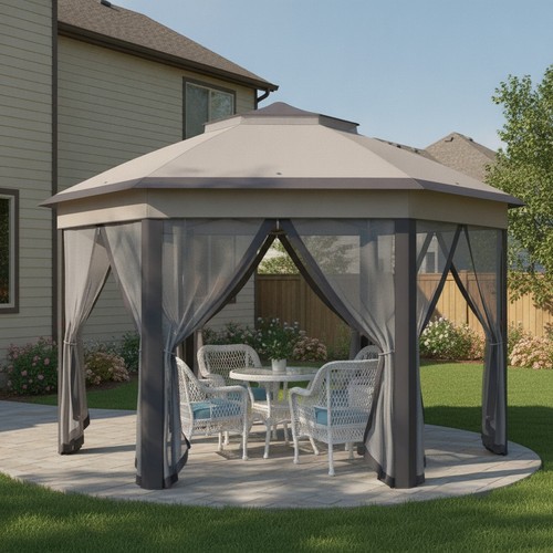 3x4m hexagon pop - up, gazebo
