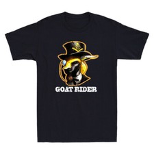 Masonic Goat Rider Mason Funny Graphic Vintage Men's T-Shirt Cotton Black Tee