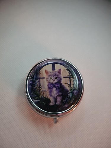 Kitten purple bow portable - bow,
