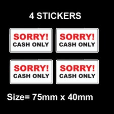 4 X SORRY CASH ONLY S/A VINYL