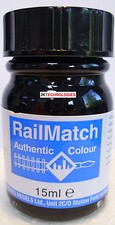RailMatch 419 Matt Black (General Colour) Enamel New 15ml Jar Tracked 48 Post