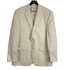 Lauren Ralph Lauren Mens 100% Linen Cream Ivory Blazer Suit Jacket - 42R