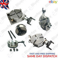 Rotary Table Horizontal Vertical Tilting 3" , 4"+ Chucks + 80 & 100mm Round Vice