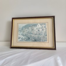 David Skipp Original Watercolour – Framed – Dartmouth Devon – Coastal Art
