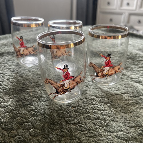 Fox hunting shot glasses with - hunting,