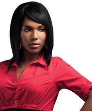 Sleek Human Hair Wig Style Platinum