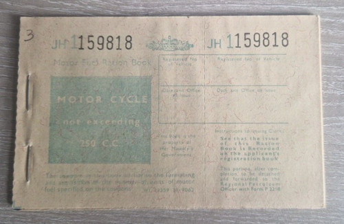 Unused motor fuel ration - motor,