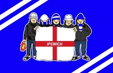 Ipswich Town FC Stickers X 27 | Hooligan Flag