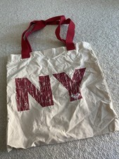 Roxy Surf Canvas Tote Bag, Cream And Red. NY Logo. Bought In USA