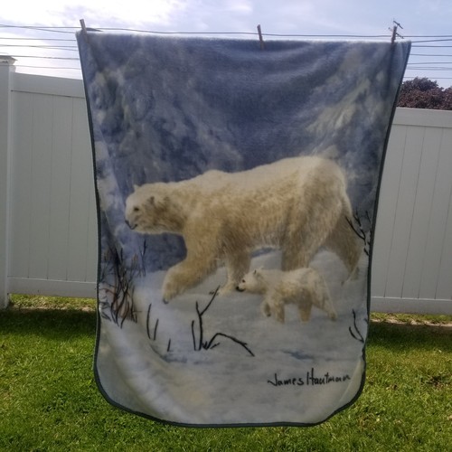 Polar bear fleece throw - fleece,