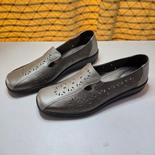 S Hotter Ladies Comfort Slip on Shoes size 7 Standard fit leather Rimini NEW