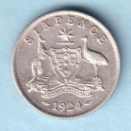 Australia 1924 sixpence - ,