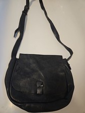 Jigsaw Black Leather Crossbody Handbag