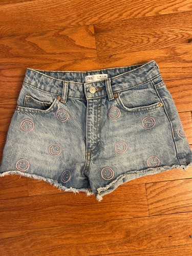 Girls denim shorts zara pink - shorts,