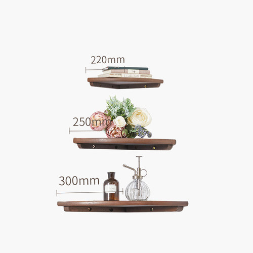 Oak corner shelf wall mounted - oak,