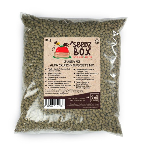 Guinea pig food 8kg crunchy - 1.8kg,