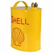 Shell Oval Metal Petrol Jerry Oil Can Reproduction Brass Cap Active