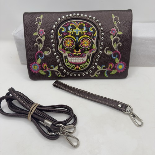 Sugar skull purse clutch - sugar,