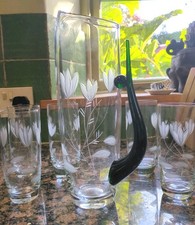 1960s Glass Lemonade Set