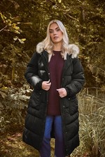 Yours Curve Women's Plus Size Padded Parka Coat
